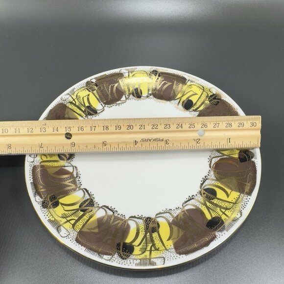 Fine Bavaria German Porcelain Trio Plate Saucer And Teacup Set Heavy Gold Yellow - Picture 4 of 16